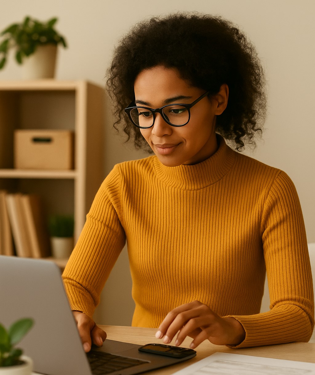Happy Black family sitting together at home